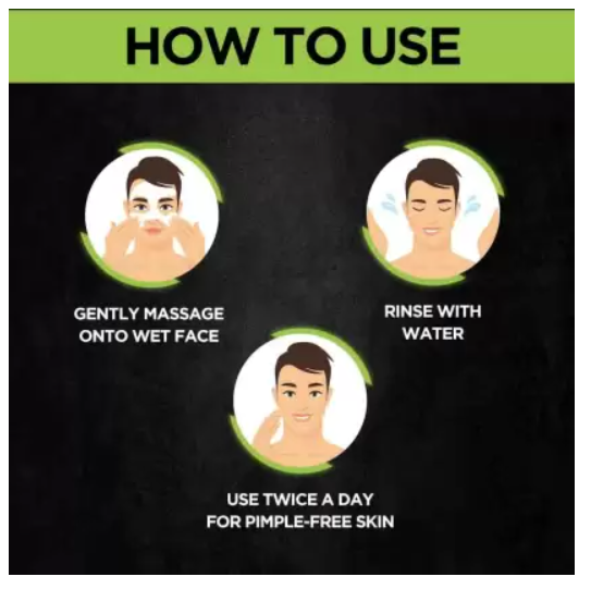 Garnier Men Acno Fight Anti Pimple, with Salicylic Acid and Herba Repair Face Wash