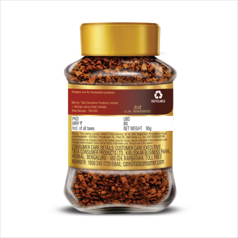 Tata Coffee Gold Original, Instant & Pure Coffee Jar, 90/95 Gm