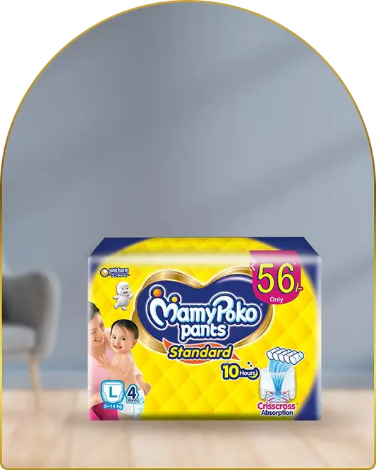 MamyPoko Poko Pants Standard Diapers -L (4 Pieces)