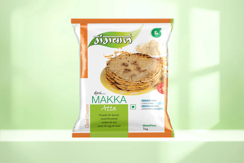 Gangwal Makka Aata Yellow Maize Flour - 1 KG