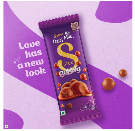 Cadbury Dairy Milk Silk Bubbly Chocolate Bar