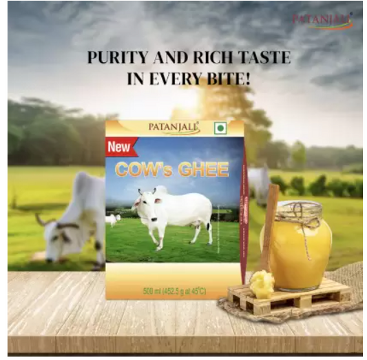 PATANJALI Pure Danedar Cow Ghee with Rich Aroma, Natural & Healthy Ghee 500 ml Tetrapack