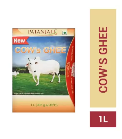 PATANJALI Pure Danedar Cow Ghee with Rich Aroma, Natural & Healthy, Tetrapack Ghee 1 L Box