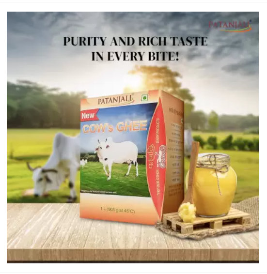 PATANJALI Pure Danedar Cow Ghee with Rich Aroma, Natural & Healthy, Tetrapack Ghee 1 L Box