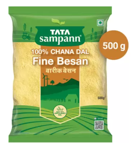 Tata Sampann 100% Chana Dal Fine Besan, Gram Flour  (0.5 kg)