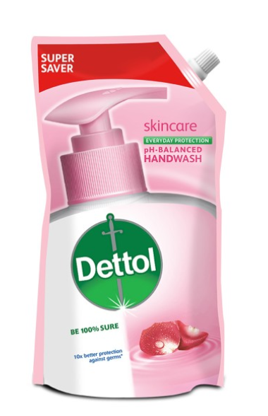 Dettol Skincare pH-Balanced Liquid Hand Wash Refill Pouch