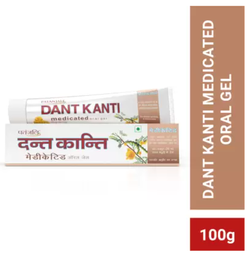 PATANJALI Dant Kanti Medicated Oral Gel for Teeth Whitening Toothpaste  (100 g)