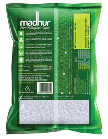 Madhur Pure & Hygienic Sulphurless Sugar 5kg