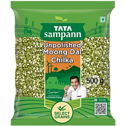 Tata Sampann Unpolished Moong Dal Chilka, 500 g