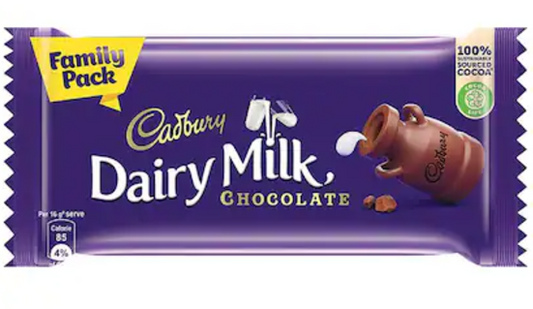 Cadbury Dairy Milk Chocolate Bar Family Pack 130 g