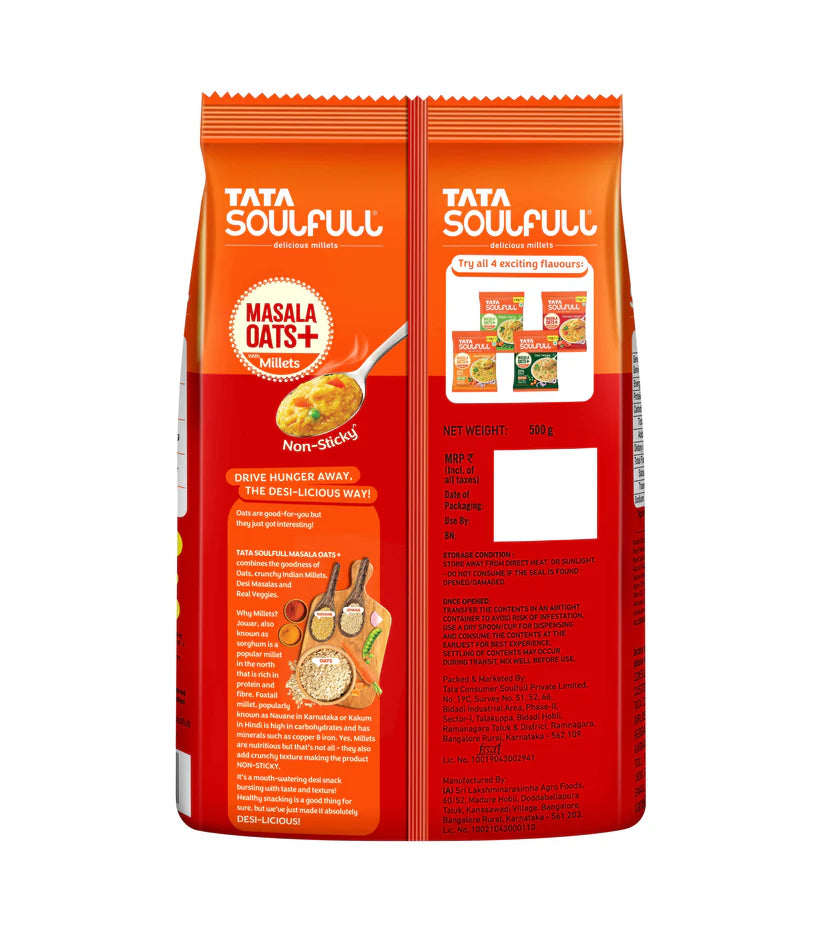 Tata Soulfull Masala Oats - Tomato 500g